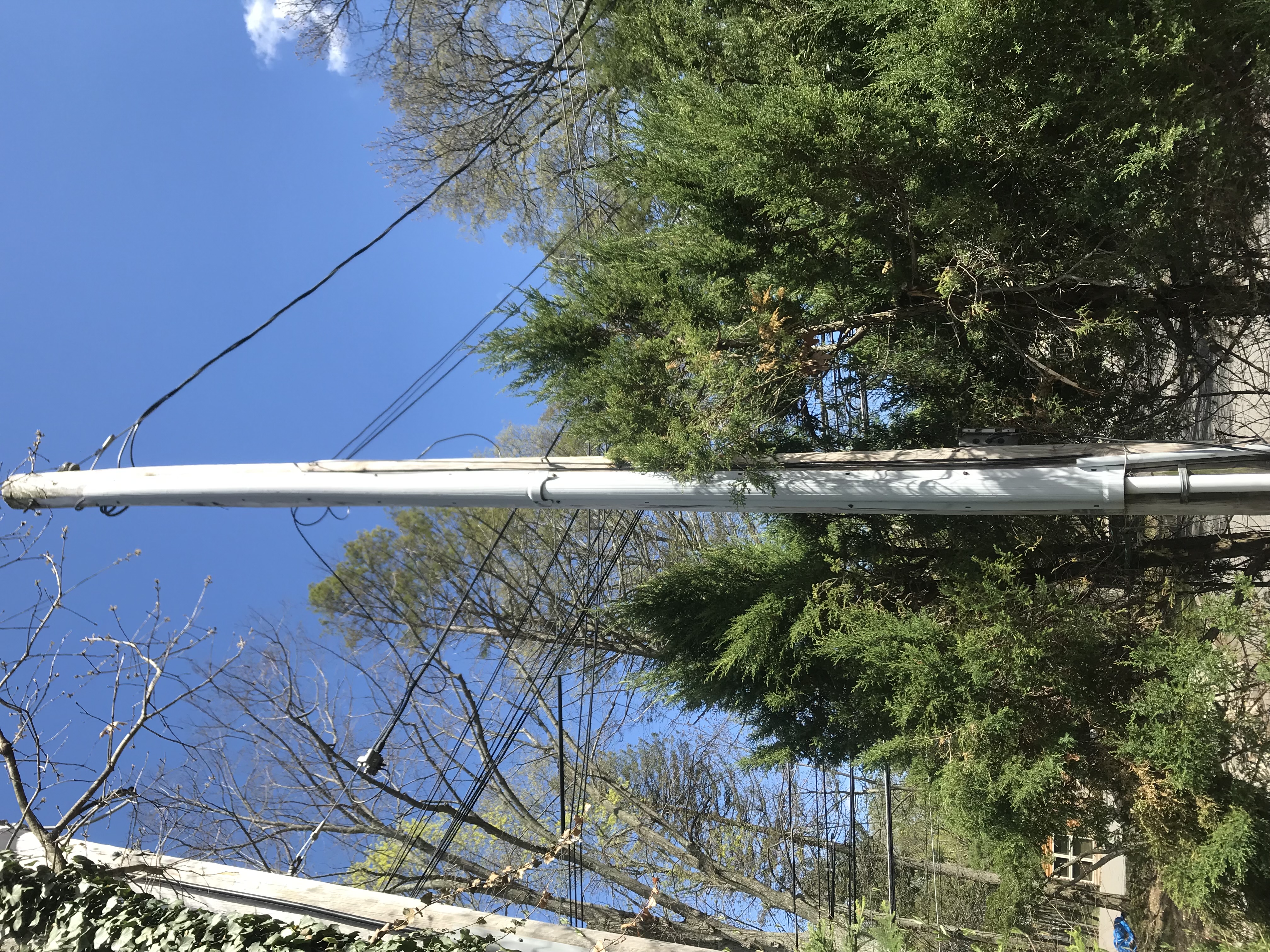 400A service mast installation