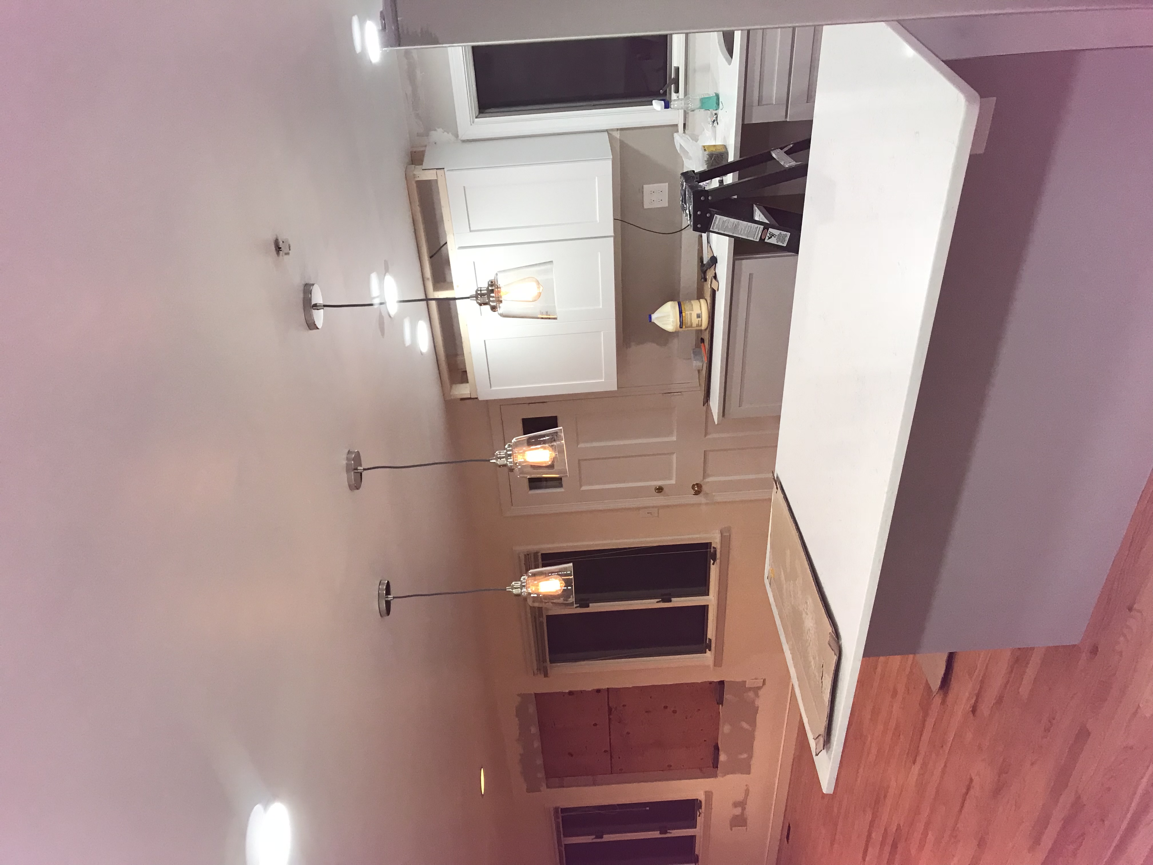 Kitchen pendant light installation