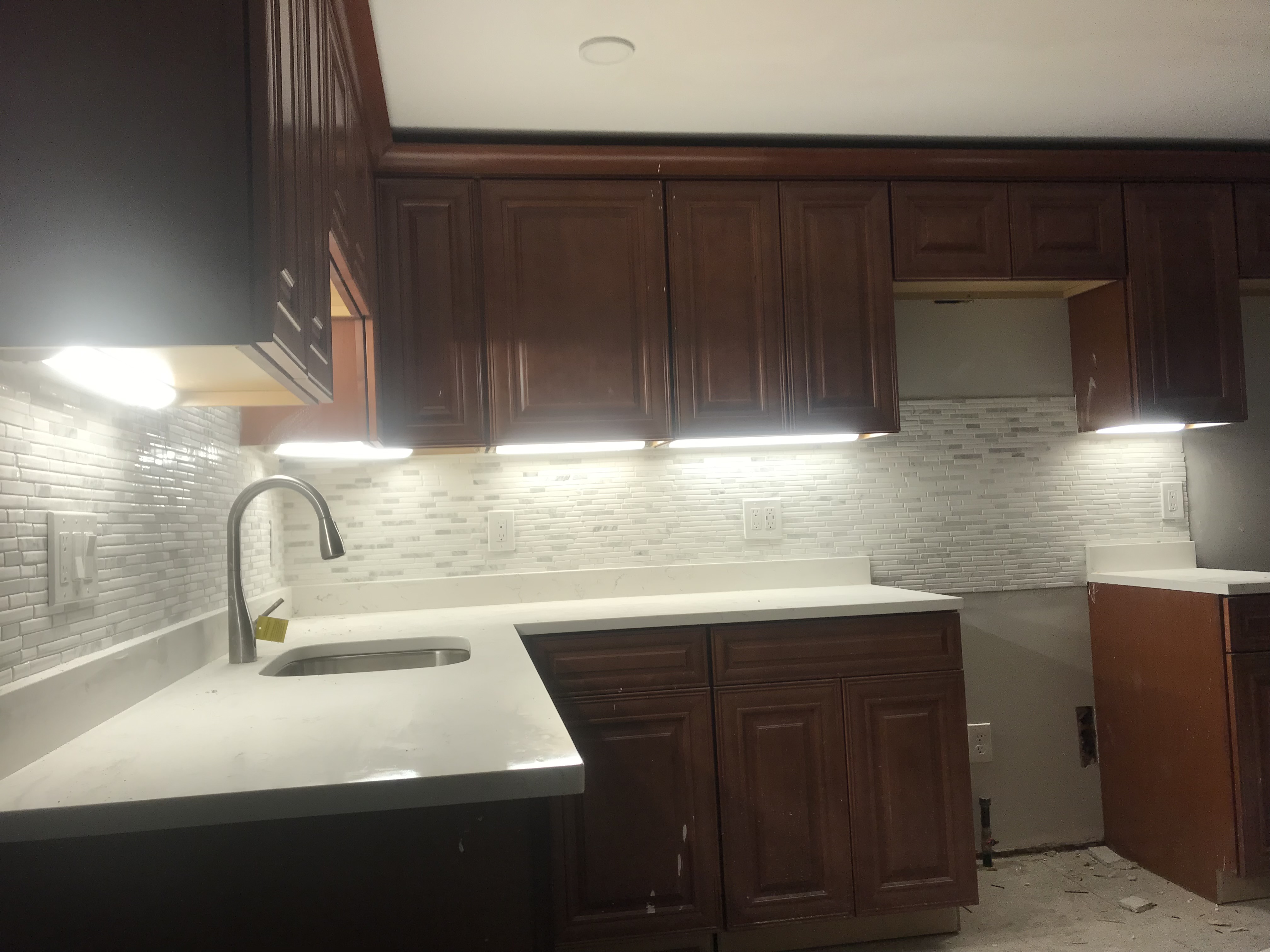 Under-cabinet LED lighting second angle